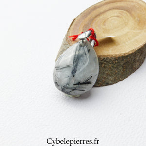 Pendentif Quartz Tourmaline (30mm) – Clarté et Protection