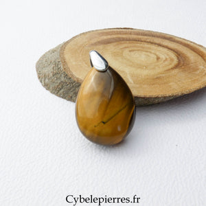 Pendentif Goutte Œil de Tigre | Intuition et Protection