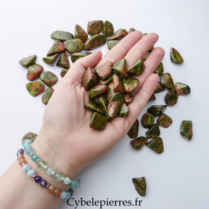 Unakite roulée – Afrique du Sud | Blocages et Equilibre émotionnel