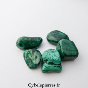 Malachite du Congo - Pierre roulée verte (qualité naturelle)
