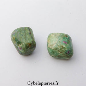 Rubis sur Fuschite - Anyolite roulée - Tanzanie | Énergie et Clarté Mentale
