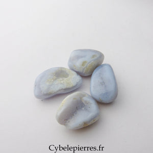 Calcédoine Bleue (Pierre Roulée) - Brésil | Apaisement & Équilibre