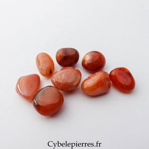 Cornaline zonée pierre roulée – Vitalité et Confiance