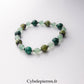 Bracelet Enchanteur - Malachite, Opale verte et Aventurine verte (6 et 8mm) - 19cm