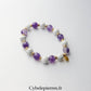 Bracelet Améthyste et Howlite (8mm) – 17 cm | Sérénité et Maîtrise de Soi