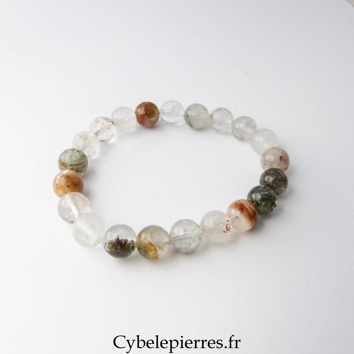 Bracelet  Quartz Lodolite (8mm) -17cm