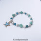Bracelet Amazonite, Howlite et Apatite Bleue (6 et 8 mm) – 18 cm | Collection Summer