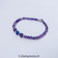 Bracelet Duo Signature – Améthyste & Lapis-Lazuli (6 mm) – 18 cm