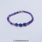 Bracelet Duo Signature – Améthyste & Lapis-Lazuli (6 mm) – 18 cm
