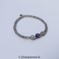 Bracelet Duo Signature – Labradorite & Améthyste (6 mm) – 18 cm