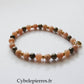 Bracelet Esperanza- Pierre de Soleil et Pyrite (6mm) - 18cm