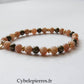 Bracelet Esperanza- Pierre de Soleil et Pyrite (6mm) - 18cm