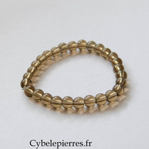 Bracelet Enfant - Quartz Fumé (6mm) - 14cm | Ancrage et Sérénité