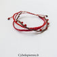 Bracelet “Trio Estival – Fruits Rouges” – micro macramé & cornaline