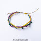 Bracelet “Trio Estival – Énergie Tropicale” – micro macramé & malachite