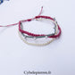 Bracelet “Trio Estival – Lâcher-prise” – micro macramé & howlite facettée