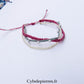 Bracelet “Trio Estival – Lâcher-prise” – micro macramé & howlite facettée