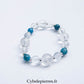 Bracelet Cristal de Roche (12 & 8 mm) & Apatite (8 mm) – 17 cm | Clarté & Expression