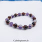 Bracelet Geb - Œil de Taureau et Améthyste (8mm) - 18cm | Protection et Équilibre