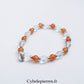 Bracelet Cristal de Roche & Cornaline (6 mm) – 17 cm | Vitalité & Clarté