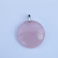 Pendentif rond Quartz Rose | Apaisement et Créativité