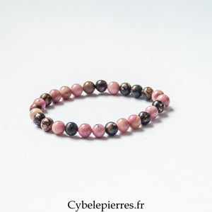 Bracelet Rhodonite (6mm) – 18 cm | Équilibre et Protection Émotionnelle