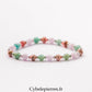 Bracelet Douceur du Cœur – Rhodochrosite, Amazonite et Kunzite (6 mm) – 17 cm | Tendresse, Apaisement et Compassion