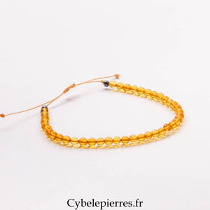 Bracelet Ambre de la Baltique (4 mm) – Réglable | Douceur, Énergie et Protection