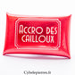 Pochette Rouge avec texte  (Format S : Taille 9cm x 6cm)