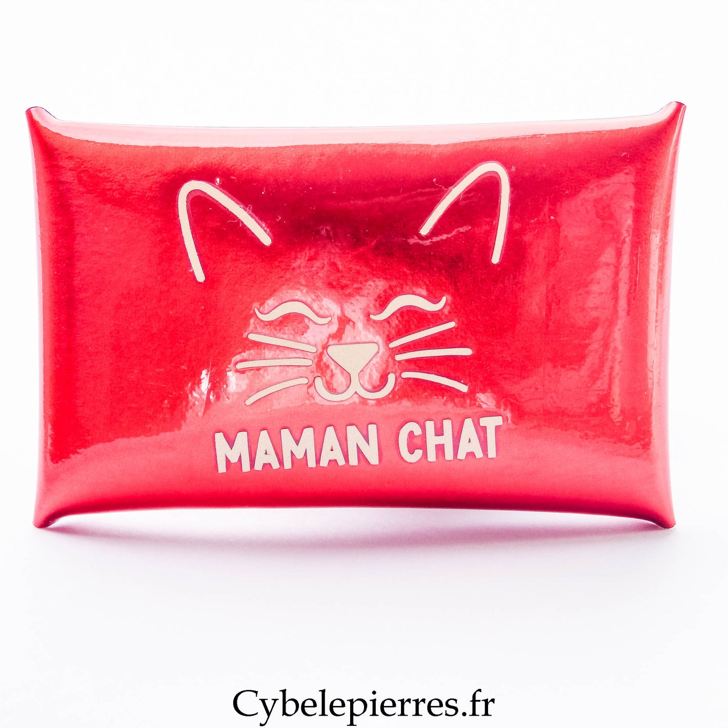 Pochette Rouge avec texte  (Format S : Taille 9cm x 6cm)