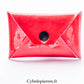 Pochette Rouge avec texte  (Format S : Taille 9cm x 6cm)