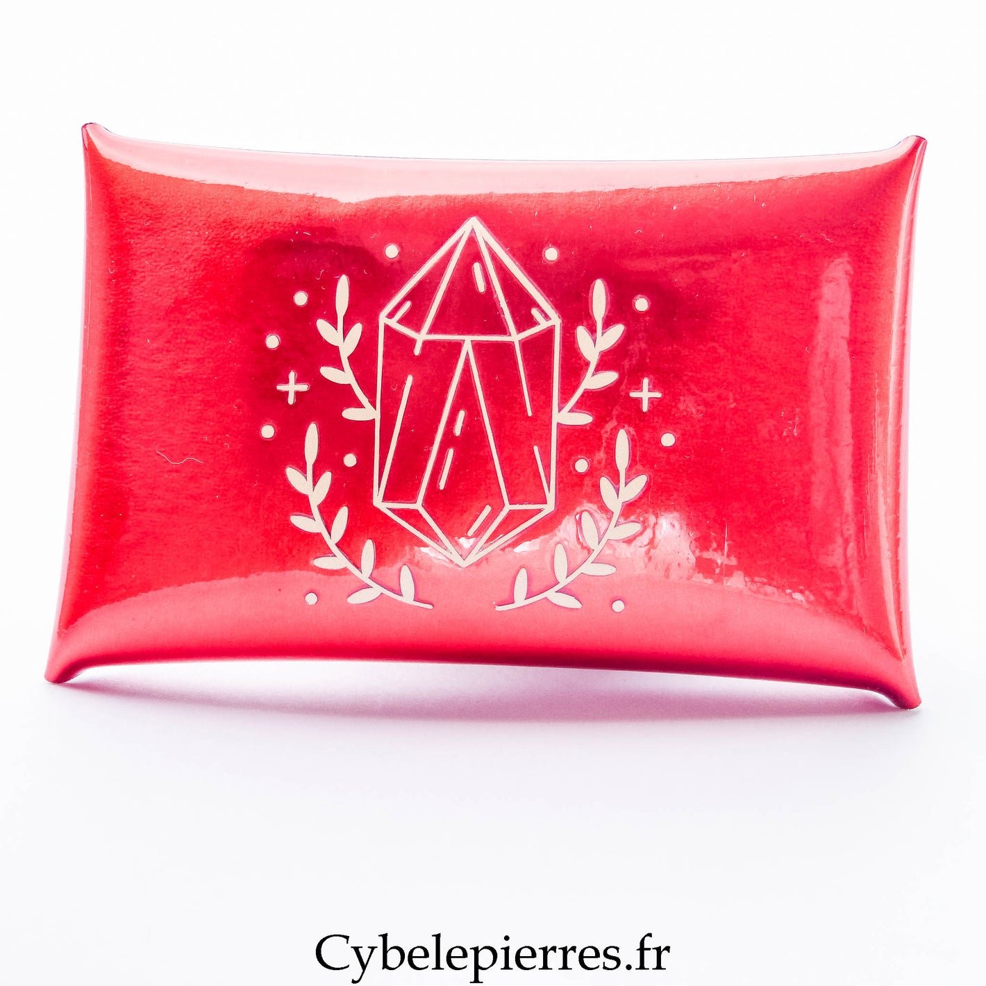 Pochette Rouge avec texte  (Format S : Taille 9cm x 6cm)