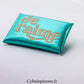 Pochette Verte avec texte  (Format S : Taille 9cm x 6cm)