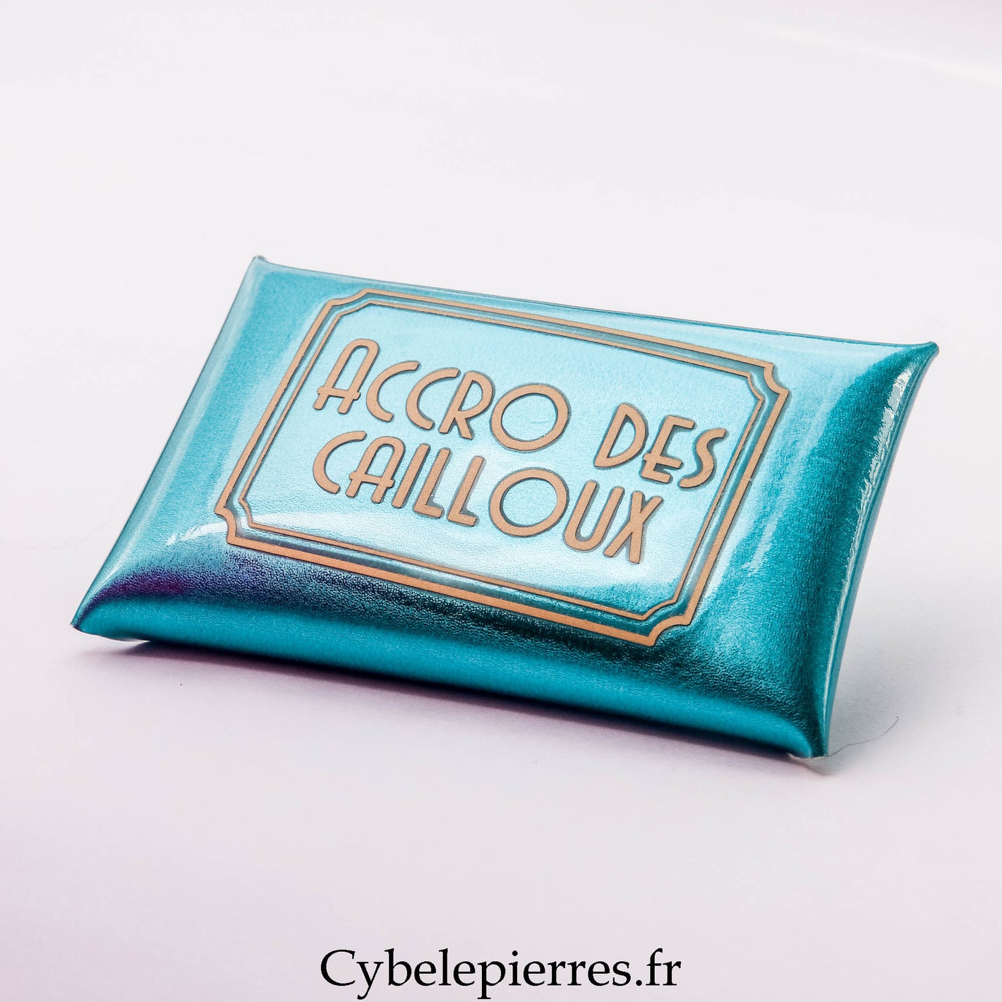 Pochette Bleue avec texte  (Format S : Taille 9cm x 6cm)