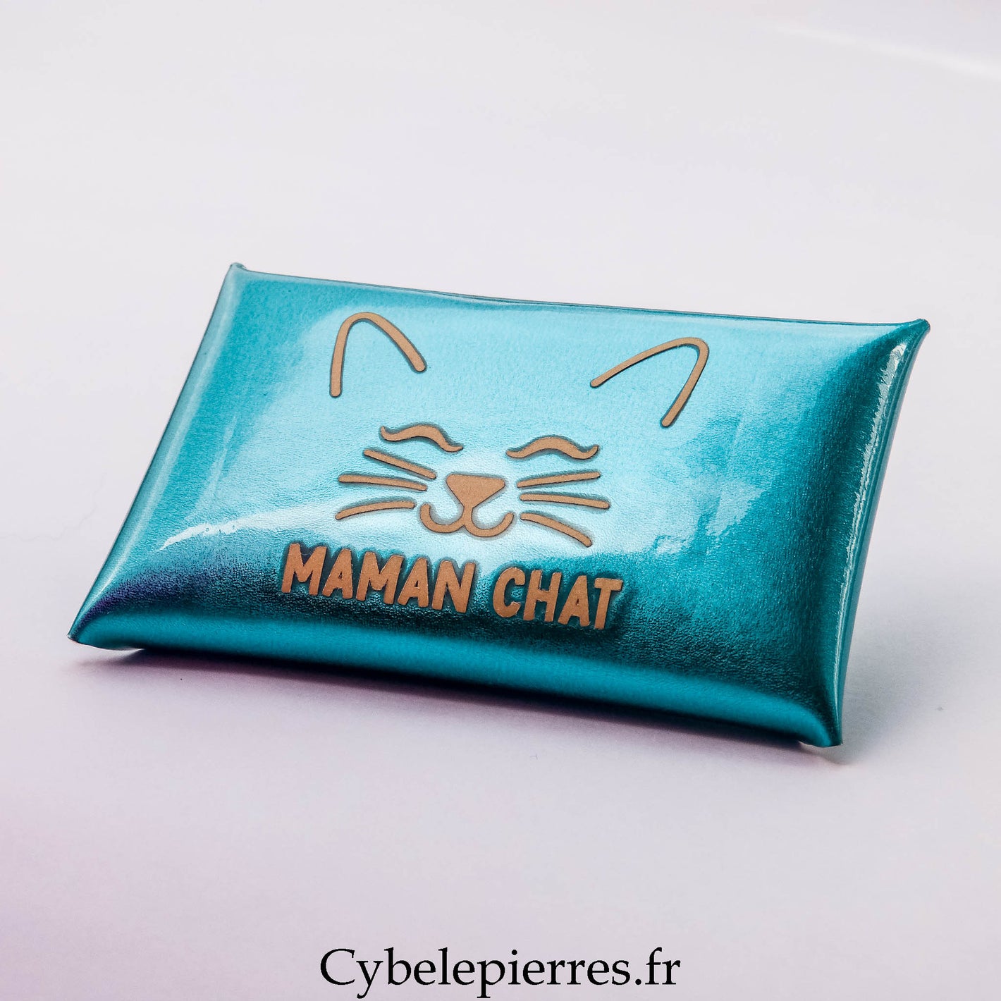 Pochette Bleue avec texte  (Format S : Taille 9cm x 6cm)