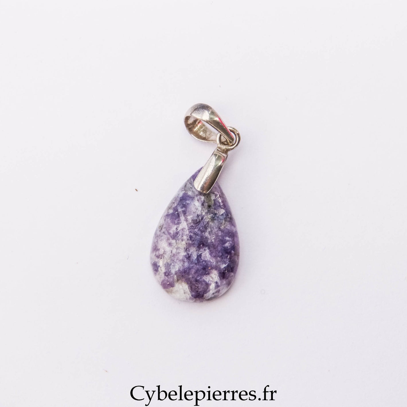 Pendentif Lépidolite (20mm) – Apaisement et Réflexion | Argent 0.925