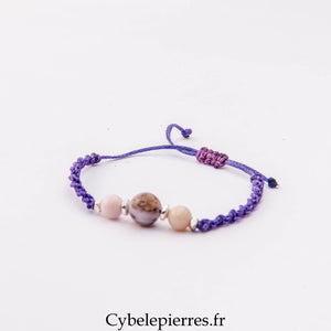 Bracelet Micro Macramé – Opale Rose (6 mm) | Tendresse, Apaisement et Douceur