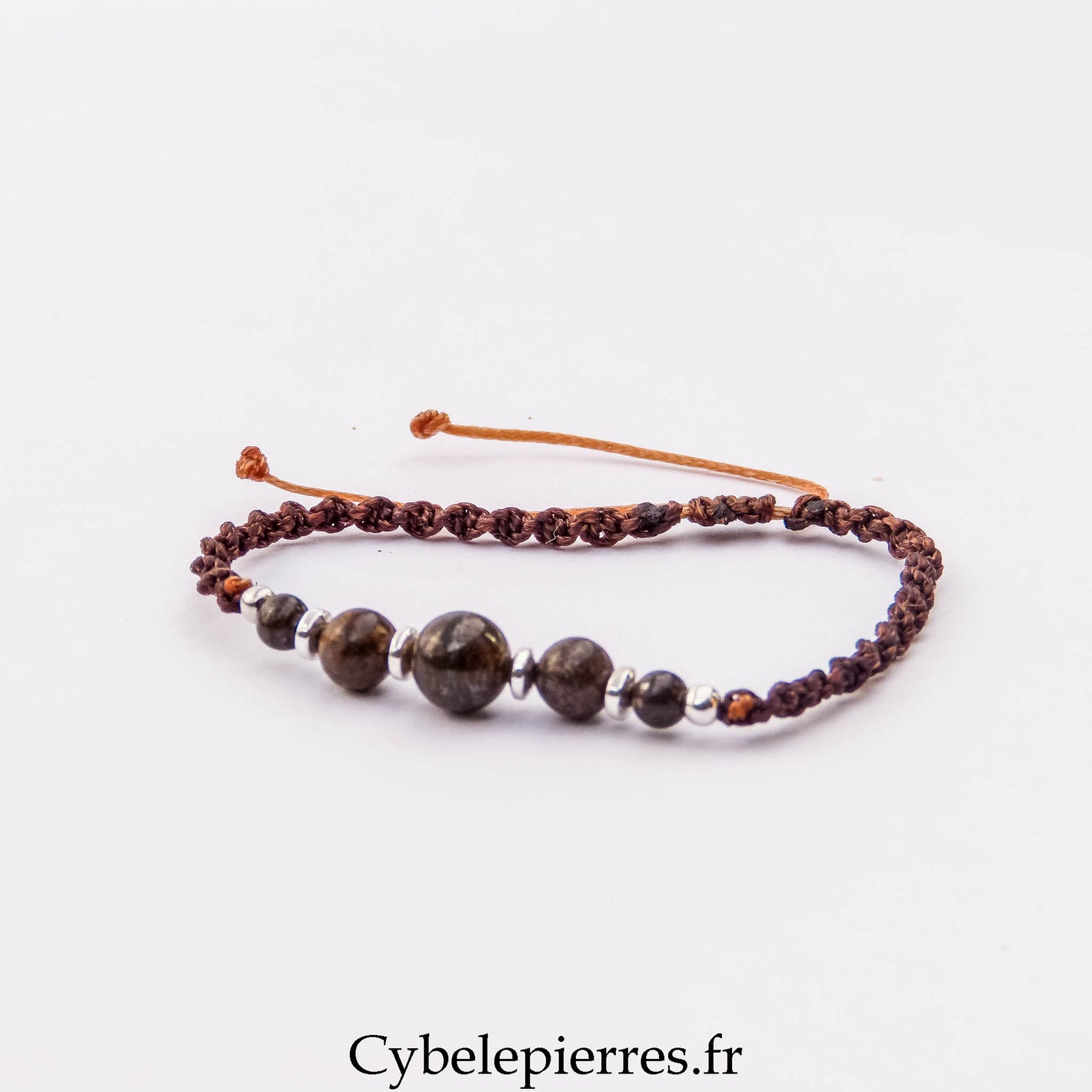 Bracelet Micro Macramé – Bronzite (6 mm) | Force, Confiance et Protection
