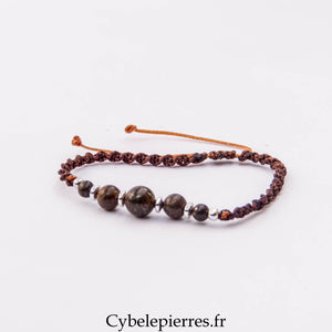 Bracelet Micro Macramé – Bronzite (6 mm) | Force, Confiance et Protection