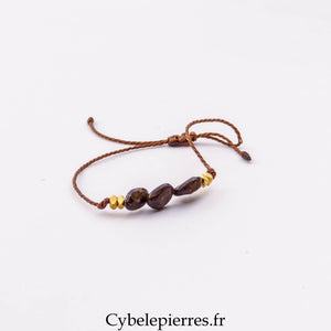 Bracelet Réglable Minimaliste – Bronzite (6 mm) | Force, Confiance et Protection