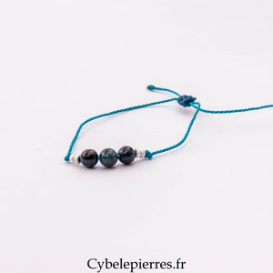 Bracelet Réglable Minimaliste – Œil de Faucon (6 mm) | Intuition, Clarté et Protection