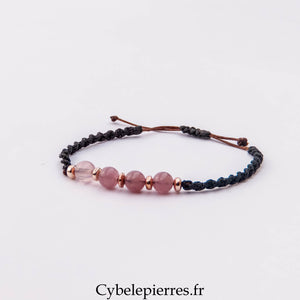 Bracelet Micro Macramé – Quartz Rose (6 mm) | Amour, Tendresse et Bienveillance