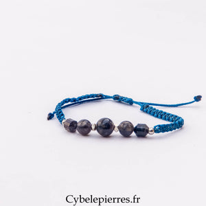 Bracelet Micro Macramé – Iolite (6 mm) | Intuition, Vision et Clarté