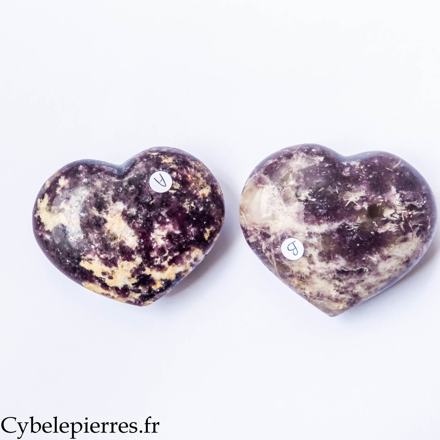Cœur Lépidolite – 144 à 182 g | Pierre naturelle d’apaisement et de tendresse