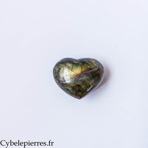 Cœur Labradorite – 5 cm / 71 g | Pierre naturelle de protection et d’intuition – Madagascar