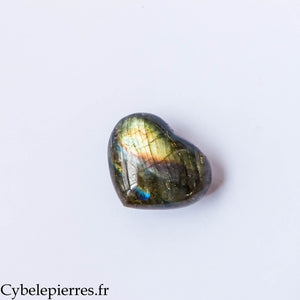 Cœur Labradorite – 5 cm / 71 g | Pierre naturelle de protection et d’intuition – Madagascar