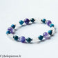 Bracelet Expérience – Cyanite, Labradorite blanche et Améthyste (6 et 8 mm) – 18 cm | Clarté et Équilibre