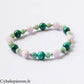 Bracelet Cœur stable – Malachite, Amazonite et Kunzite (6 et 8 mm) – 19 cm | Équilibre émotionnel et Douceur