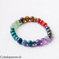 #2 Bracelet Homme – 7 Chakras (8 mm) - 20 cm | Ancrage et Harmonie