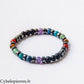 #2 Bracelet 7 Chakras & Onyx (6 mm) - 18 cm | Équilibre et Ancrage